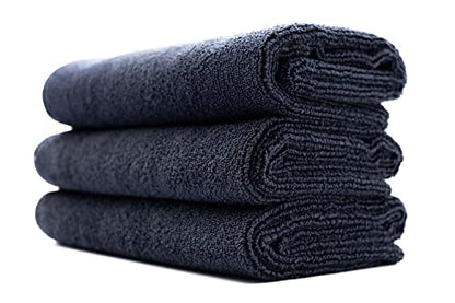 The Rag Company - Sport & Workout Towel - Gym, Exercise, Fitness, Spa, Ultra Soft, Super Absorbent, Fast Drying Premium Microfiber, 320gsm, 16in x 27in, Midnight (3-Pack) - color: Midnight