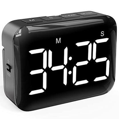 Digital Kitchen Timer, Magnetic Large Display for Cooking & Classroom - color: Dark Black