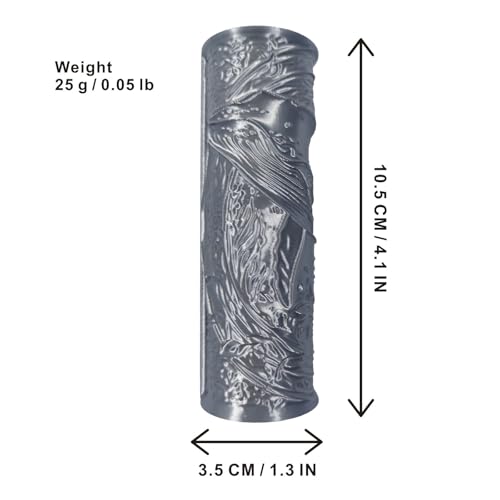 Pottery Clay Whale Texture Roller,Polymer Molding Art Hand Rollers Tools,Embossing Pattern Rolling Pins for DIY Crafts Making,4.1 Inches,Whale,1 Piece - color: Whale