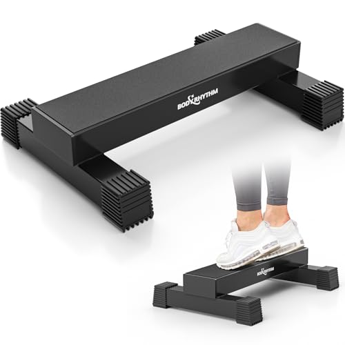 Upgraded Calf Raise Bar for Home Gym Workouts, Standing Calf Raise Machine for Calf Stretching, Squating, Foot Stretching, Anti-Slip Solid Calf Block, Ankle Calf Stretcher. - color: Black