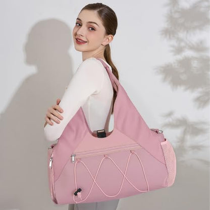 Forestfish Gym Bag For Women With Yoga Mat Holder, Pink - color: Pink