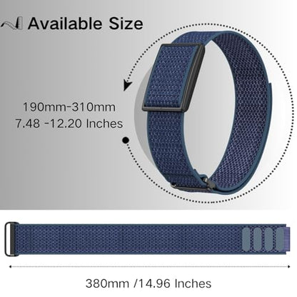 Bicep Bands Compatible for Polar Loop (2025) / Visible Armband 2.0 Straps - color: Blue/Black Buckle