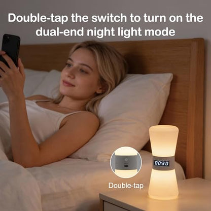 Rechargeable Digital Hourglass, LED Visual Timers, 1-99 Mins - color: Warm White