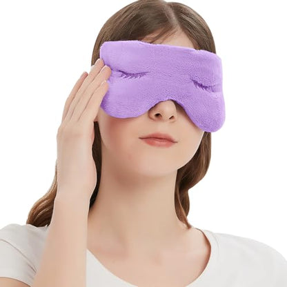 Weighted Eye Pillow for Yoga, Moist Heat Mask for Dry Eyes(Purple) - color: Eye Mask05-purple