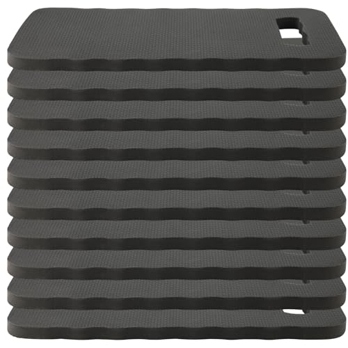 10 Pack Garden Kneeling Pads, Foam Thick Knee Pad, Kneeler Mat for Long Gardening Hours, Baby Bath, Yoga, Prayer and Exercise (Black) - size: 10PCS Black
