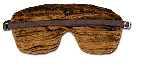 Handmade Opulence Yoga Eye Pillow - Weighted Flaxseed Fill, Lavender Aromatherapy, Satin & Velvet, Adjustable Strap - Ideal for Meditation & Restful Sleep - Mocha - TEMFL-MO - color: Mocha