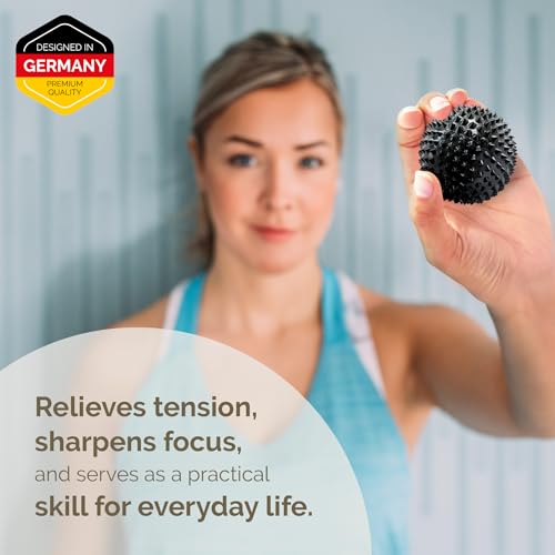 2X Spiky DBT Skill Balls | 1.85 inch | Magnetic Stress Relief Balls | Spiky Massage Balls for Relaxation, Tension Release, Focus & Mobility (Black) - color: Black, size: 2 inches