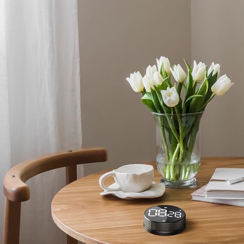 BlueSnail Kitchen Timer with LED Digital Display Smart Efficana for Home Classroom Gym Office, Volume and Brightness Adjustable Productivity Timer (Guncolor) - color: Guncolor