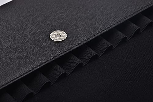 Lanxivi Fountain Pen Case Black Gray Coffee Style PU Leather 48 12 - color: Black- 12 Slot