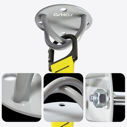 Wall Ceiling Mount Bracket for Suspension Straps, Aerial Yoga Swing & Hammock, Gymnastic Rings, Boxing Punching Bags, Body Strength Gym Equipment and Battle Ropes - color: SR-1