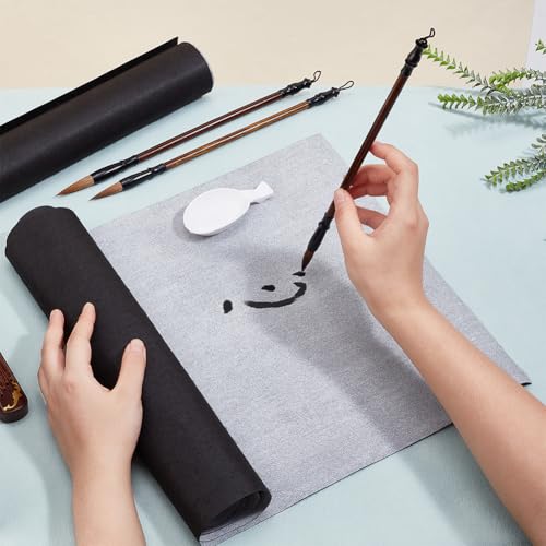 PH PandaHall 6pcs No Ink Chinese Calligraphy Kits Reusable Writing Magic Water Cloth Paper Set Chinese Calligraphy Mat for Chinese New Year, Student Beginners Practicing Chinese Calligraphy 54.3x13.5