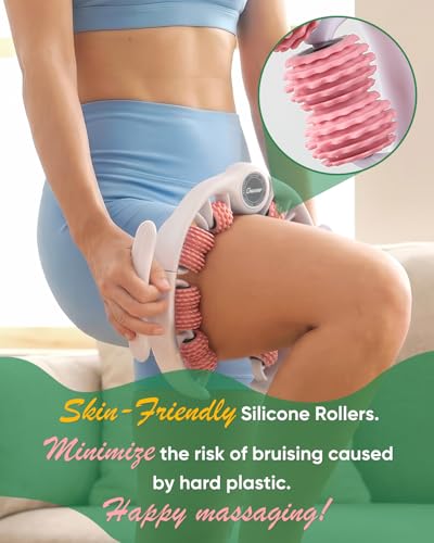 ONUEMP Cellulite Massager Roller Cellulite Remover Muscle Roller, Pink - color: Pink