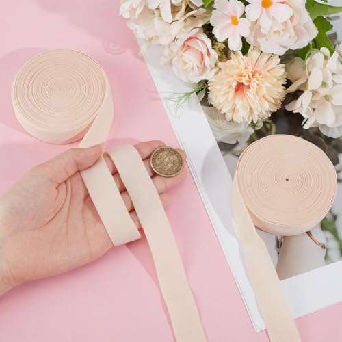 OLYCRAFT 21.9 Yards/20m Ballet Elastic Pointe Shoe 7/8 Inch Satin Stretch Ribbon Roll Minimalist Ballet Elastic Strap Pointe Shoe Ribbon Rolls for Women Shoes Accessories