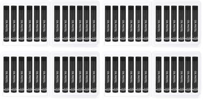PATIKIL Black Oil Pastels, 24Pcs Soft Oil Crayons Creamy Pastels Stick Art Supplies for Art Painting Drawing Blending Graffiti for Artists Beginners (Pack of 2) - color: Black