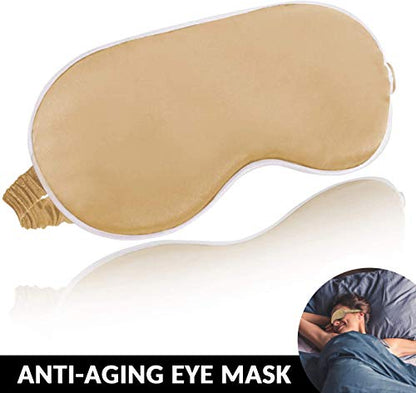Anti Aging Sleep Mask with Copper Ion Technology, Eye Mask for Women & Men with Elastic Band, Soft Copper Eye Mask Like Silk, Anti-Wrinkl, Reduce Eye Puffiness, Rejuvenates Skin