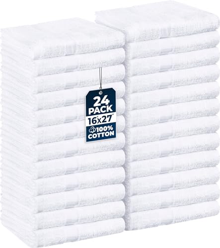 Utopia Towels Salon Towels, Pack of 24, 16x27 in, 100% Cotton, White - color: White, size: 24 Pack