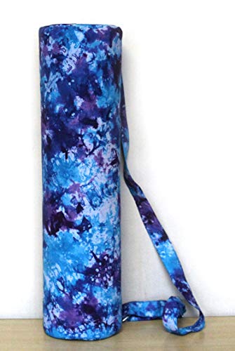 INDIAN CRAFT CASTLE ICC Yoga Mat Bag Carrier Full-Zip Exercise Yoga Mat Carry Bag for Women Men with Multi-Functional Storage Pockets and Adjustable Shoulder Strap 26X6 Inches - style: Purple Tye Dye