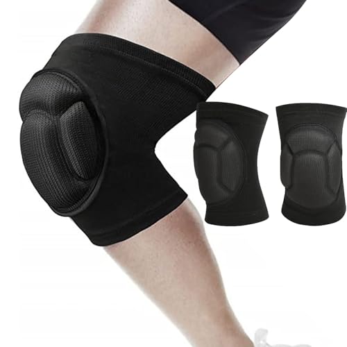 YYaaloa Knee Pads for Women, Soft Dance Knee Pads Wrestling Knee Pads Volleyball, Dancing, Football, Yoga, Basketball, and Skating Work Flexible Elastic Knee Support (Black 02, Large) - color: Black 02, size: Large