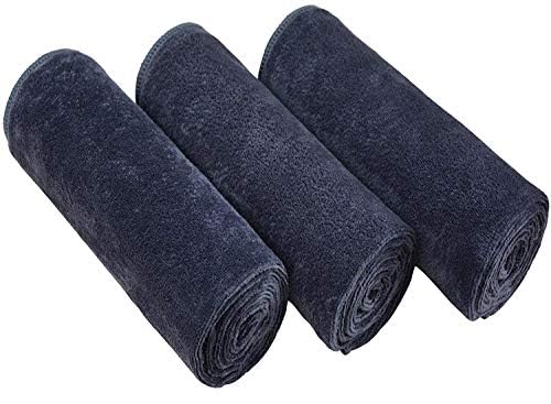 Gym Towels for Men & Women Microfiber Sports Towel Set Fast Drying & Absorbent Workout Sweat Towels for Fitness,Yoga, Golf,Camping 3-Pack Gift Present - color: Grayx3