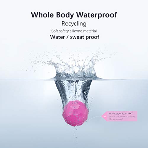 MEXITOP Electric Vibrating Massage Ball, 2-Speed Fitness Yoga Pilates Physical Therapy Massage Roller to Fight Sore Muscles,Washable Negative Ion Vibration Massages Ball for Muscle Recovery(Red) - color: Rose Red