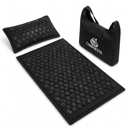 Acupressure Mat and Pillow Set, Mat with HIPS Spikes for Back/Neck Pain Relief, Sciatic, Headache, Stress and Muscle Relaxation