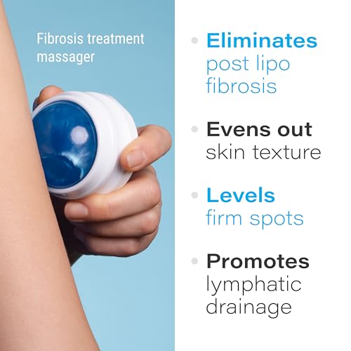 Bruizex Arnica Coconut Lymphatic Drainage Massage Oil 2oz & Fibro Roller Lymphatic Drainage Massage Roller Ball Bundle, for Fibrosis Treatment, Manual Lymph Drainage & Post Surgery Recovery