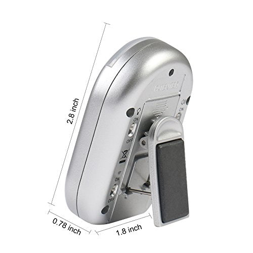 x-wlang 3-in-1 Alerts timer 1013 with vibration ,beep and flash.(kitchen timer ,medical timer,therapeutic timer), silver