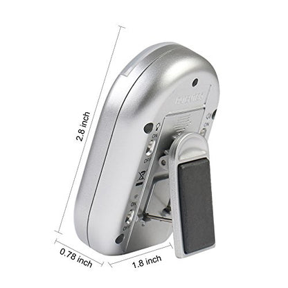 x-wlang 3-in-1 Alerts timer 1013 with vibration ,beep and flash.(kitchen timer ,medical timer,therapeutic timer), silver