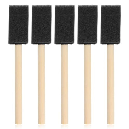 Thinp 1" Foam Paint Brushes, 5 Pcs Sponge Paint Brush Lightweight & Durable Foam Brushes Sponge Brush for Painting Craft Staining Varnish Touch Up (Black)