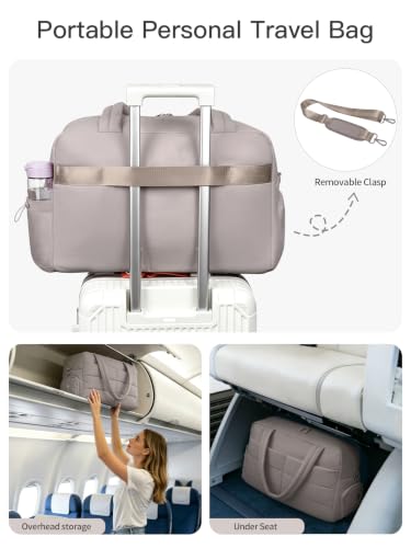 Gitus Travel Duffle Bag for Women Puffer Weekender Bags Carry on Gym Bag - color: Gray