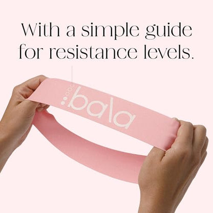 Bala Bands Resistance Bands, Elastic Booty Bands for Home Workouts, 5 Pack - color: Blush