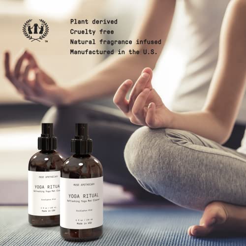Muse Apothecary Yoga Ritual - Aromatic and Refreshing Yoga Mat Cleaner, 4 oz, Infused with Essential Oils - Eucalyptus Mint, 2 Pack - size: 4 Fl Oz (Pack of 2)