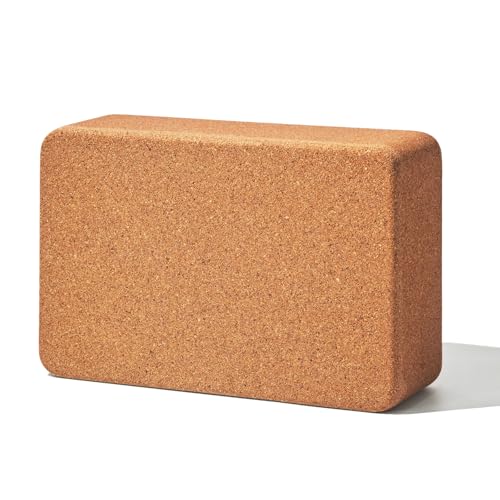 Cork Yoga Block, 9x6x3 Yoga Brick Cork Blocks Non-Slip for Pilates | Lightweight Yoga Accessories for Women & Men Stretching