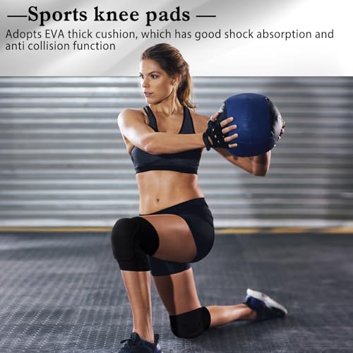 Eurzom 3 Pairs Dance Knee Pads Women Non-Slip - color: Black