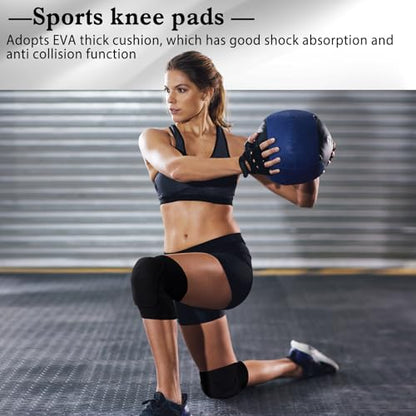 Eurzom 3 Pairs Dance Knee Pads Women Non-Slip - color: Black