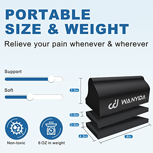 WANYIDA Neck Stretcher Chiropractic Pillows for Neck Pain Relief, Cervical Traction Device for Cervical Spine Alignment, Neck and Shoulder Relaxer, Cervical Orthotic Traction Block