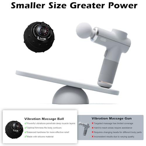 5-Speed Vibrating Massage Ball: Silicone Electric Massager with Auto Shut-Off, Physical Therapy Ball for Fitness, Mobility, and Relaxation, Wellness Gift (Black) - color: Black