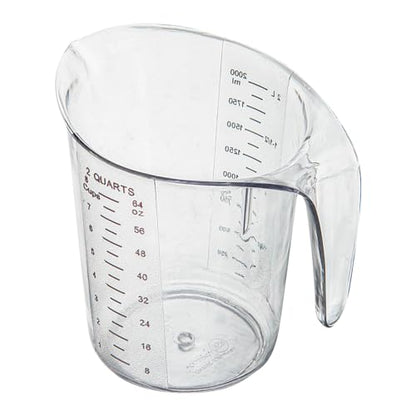 Restaurantware Plastic Measuring Cup - Chef 101 Measuring Jug with Dual Unit Markings, Dishwasher Safe - Clear Measuring Cup for Kitchen, Restaurants - size: 7.75" × 6.00" × 7.50"