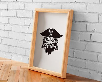 YKW 12 Pcs Pirate Stencils Set, Reusable Nautical Theme Painting Templates, Skull Crossbones Ship Captain DIY Crafts, for Wood Walls Chalkboards Rocks,Ideal for Crafters,and Artists - style: Piracy