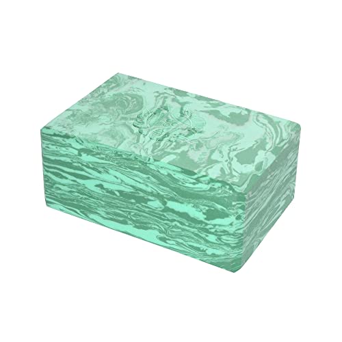 Hugger Mugger 4 in. Foam Yoga Block - Strong and Stable, Beveled Edges for Comfort, Most Favored Block Size, Helps with Alignment and Support in Many Poses - color: Sea Green