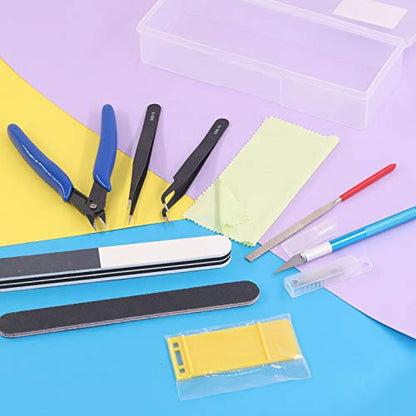 10Pcs Model Tools Craft Set Modeler Building Kit for Basic Model Assembling, Building and Repairing