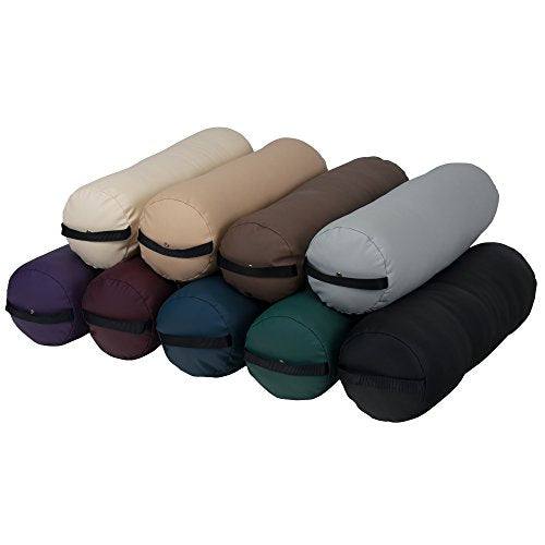EARTHLITE Bolster Pillow Fluffy – Durable Massage Bolster, 100% PU Upholstery incl. Strap Handle/Professional Quality for Massage Tables/Back Pain Relief - color: Latte