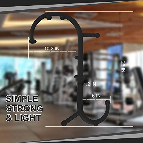 Shrdaepe Massage Trigger Point Cane, Muscle Release Tool Self Massage Hook Cane, Handheld Back, Neck, Shoulder, Leg and Feet Massager Rod, Body Deep Tissue Gifts for Men & Women, Black - color: Black