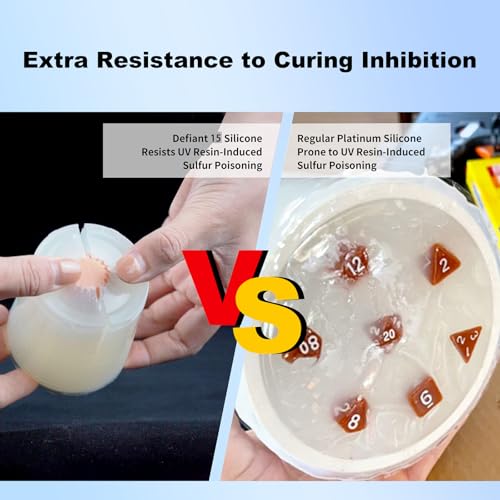 Siraya Tech Defiant 15 Platinum Silicone Mold Making Kit,Clear, 70.5 Oz | Food Safe, 15A Hardness, Stops UV Resin Cure Inhibition, No Coating Required, Easy Curing, Durable & Versatile - color: Translucent 15A 2kg