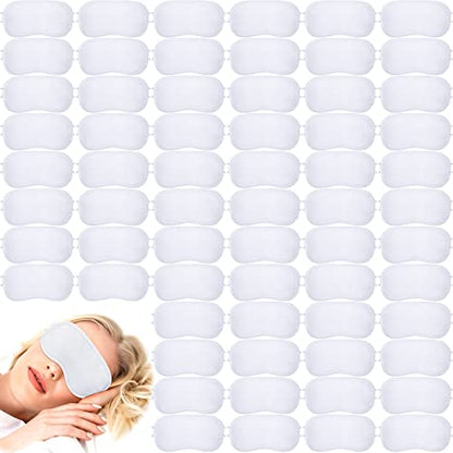Tarpop 200 Pcs Eye Masks Adjustable Sleeping Mask, White - color: White