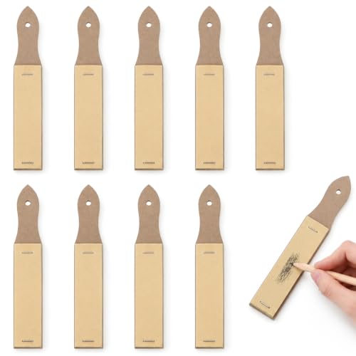 9 PCS Sandpaper Sharpener, 12 Sheet/PCS Sandpaper Block for Drawing | Sketch Sandpaper Pencil Sharpeners Charcoal Pencil Pointer for Students Adults Sketch Beginner Artist Drawing Tool