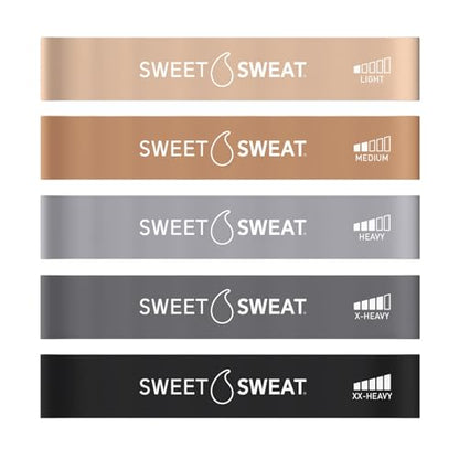 Sweet Sweat® Mini Loop Hip Bands with 5 Levels of Resistance (Toned)