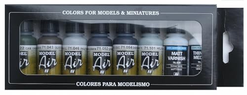 Vallejo RLM II Set Model Air Watercolor Paint, 17ml