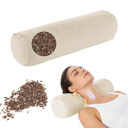 Adjustable Buckwheat Neck Pillow - Cervical Roll to Relieve Tension