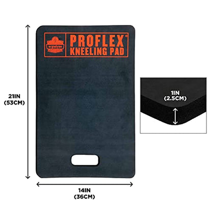 Ergodyne ProFlex 380 Kneeling Pad, Foam Knee Cushion, Water Resistant Kneeling Mat, 14" x 21" x 1, Black - color: Black, size: Standard